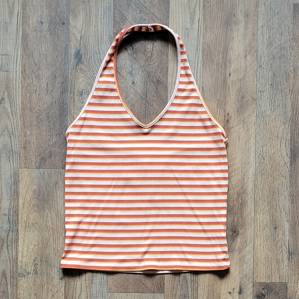American Eagle Striped Halter Top